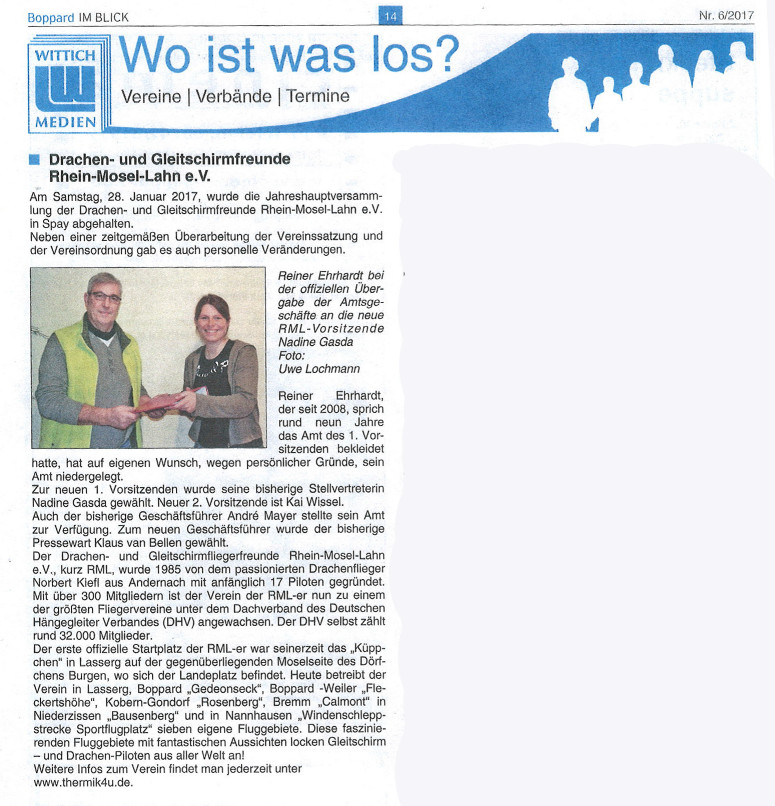 Jahreshauptversammlung 2017 - Boppard im Blick (Nr. 6/2017)