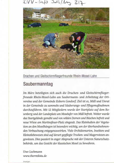 Saubermanntag - DHV Info (Ausgabe 206)
