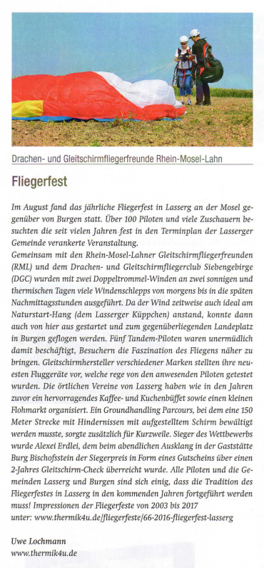 Fliegerfest 2017 - DHV Info (Ausgabe 208)